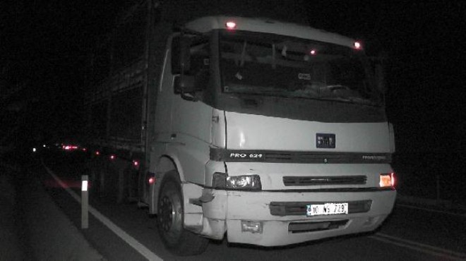 İzmir de kamyon çarpan yaya kurtarılamadı
