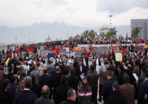 Denizli de 14 Aralık operasyonu protestosu