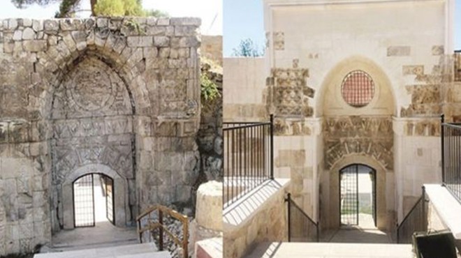 800 yıllık tarihi kapı restorasyonla tanınmaz hale geldi