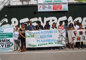 Greenpeace gemisi önünde santral isyanı 