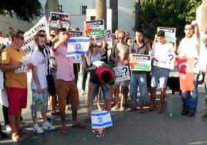 Bodrum da tribünlerden Gazze’ye destek 