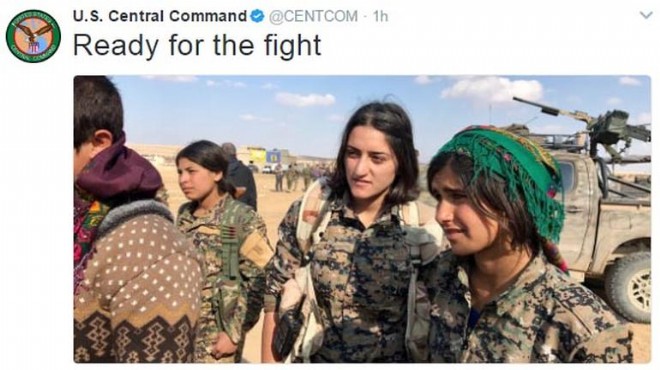ABD Ordusu ndan tepki çeken YPG tweetleri!
