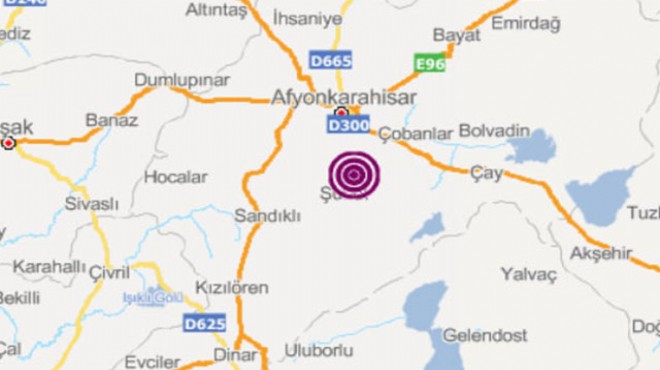 Afyonkarahisar da 3,5 şiddetinde deprem