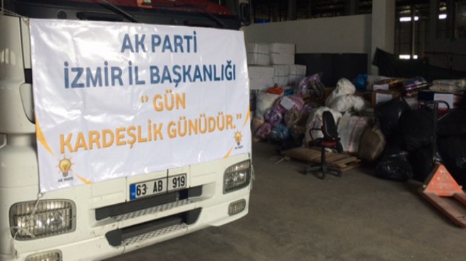 AK Parti İzmir’in TIR’ları yola çıktı: Doğu’ya bir el de sen uzat!