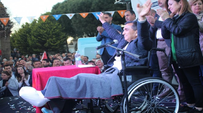AK Parti Selçuk Adayı Başterzi den tekerlekli sandalye ile miting