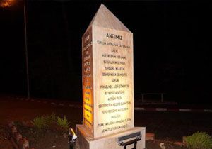 MHP li belediyeden Andımız Anıtı