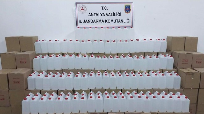 Antalya da 7 ton kaçak etil alkol ele geçirildi