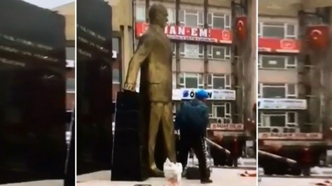 Atatürk anıtına saldırıyla ilgili yeni gelişme