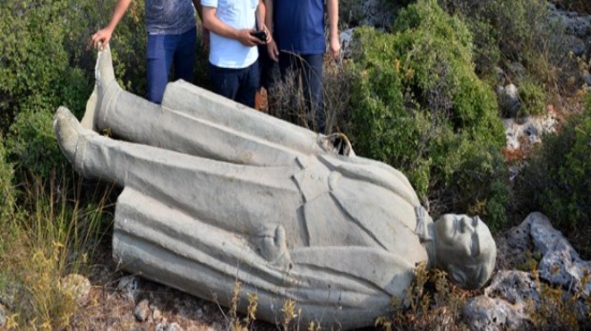 Atatürk heykelinin ormana atılmasına 3 gözaltı
