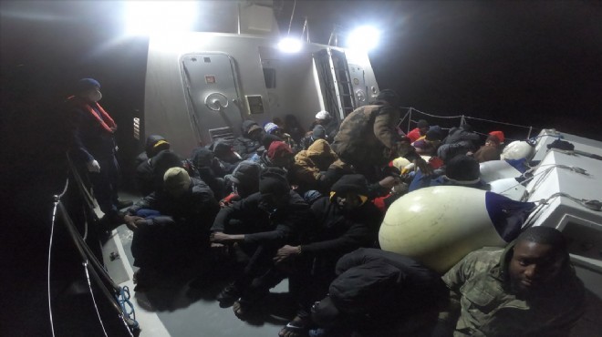 Aydın da geri itilen 45 düzensiz göçmen kurtarıldı