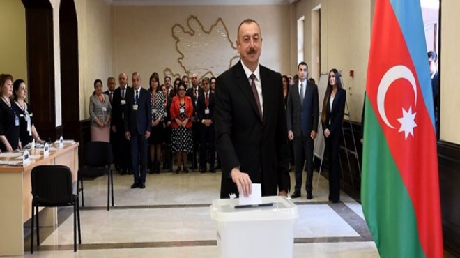 Azerbeycan da Aliyev yeniden cumhurbaşkanı