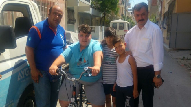 Bakan Kılıç tan İzmirli Nurettin e bisiklet jesti