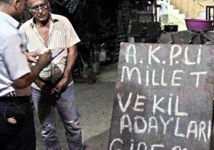  AKP’li milletvekili adayları giremez’ tabelasına 190 lira ceza