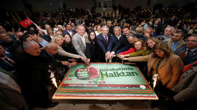 Başkan Akpınar 35,5 ayı Karşıyakalılar ile kutladı