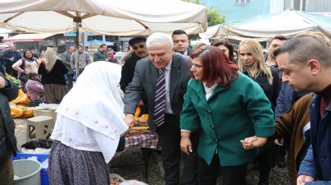 Başkan Çerçioğlu Umurlu Pazarı nı ziyaret etti