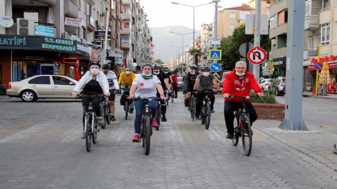 Başkan Eriş’ten Dünya Bisiklet Günü’nde bisikletle Ödemiş turu
