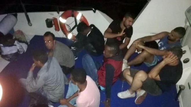 Bodrum da sürat teknesinde 9 kaçak yakalandı