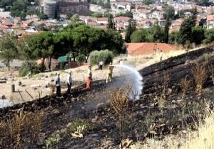 İzmir’deki antik kentte yangın paniği 