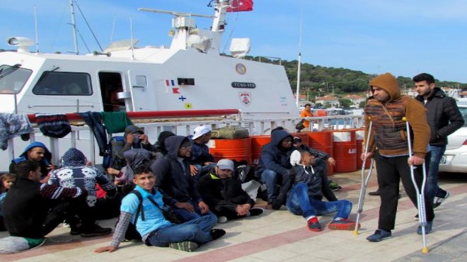 Çeşme de 187 kaçak göçmen yakalandı