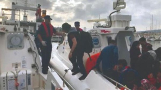Çeşme de 35 kaçak göçmen yakalandı