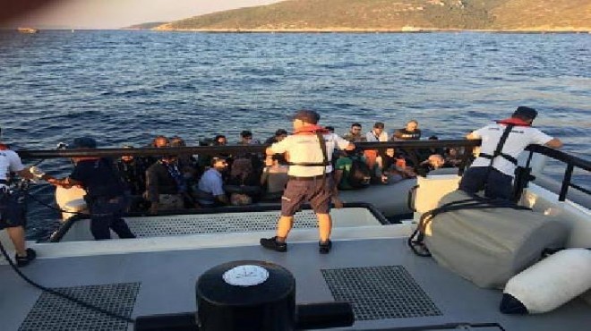 Çeşme de kaçak göçmen operasyonu: 75 gözaltı!
