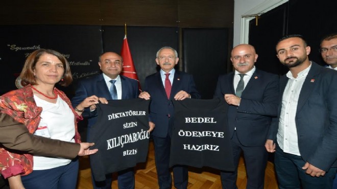 CHP Çiğli’den Ankara ya tişörtlü  destek  çıkarması