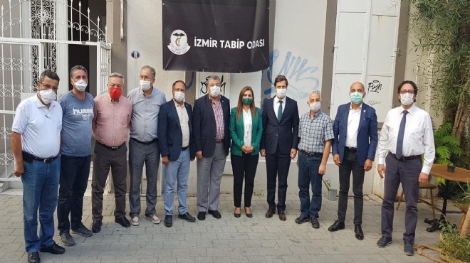 CHP İzmir den Tabip Odası na dayanışma ziyareti