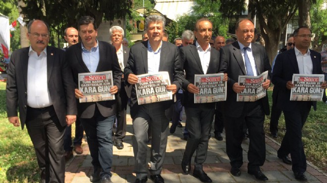 CHP İzmir den yargı kararları için  voltalı  protesto!