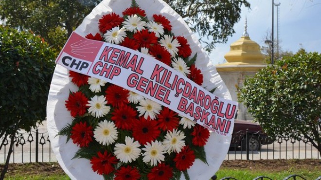 CHP li Başkan  Kılıçdaroğlu çelengini  kaldırttı!