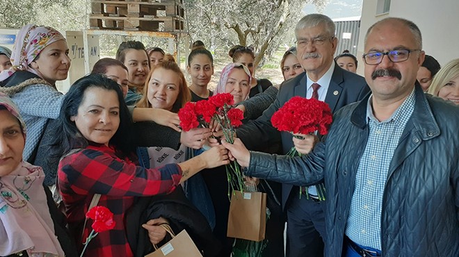 CHP’li Beko Kemalpaşa’da kadın işçilerle buluştu