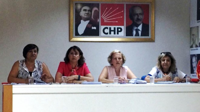 CHP İzmir de kadınlardan  cihat  tepkisi