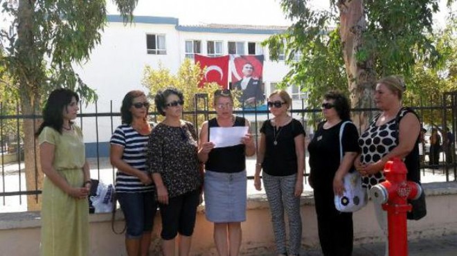 CHP li kadınlardan Güzelbahçe de müfredat protestosu
