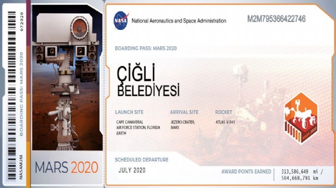 Çiğli Mars için bileti kaptı