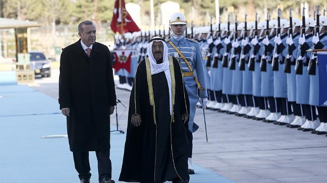 Cumhurbaşkanı Erdoğan, Al Sabah ı resmi törenle karşıladı