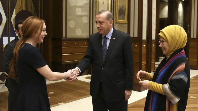 Cumhurbaşkanı Erdoğan Lindsay Lohan ı ağırladı