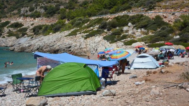 Datça da kamp alanı dışına çadır kurana 3 bin 150 TL ceza!
