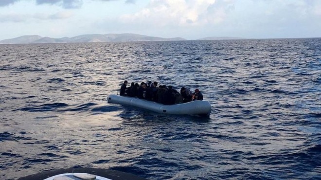 Dikili de 46 düzensiz göçmen yakalandı