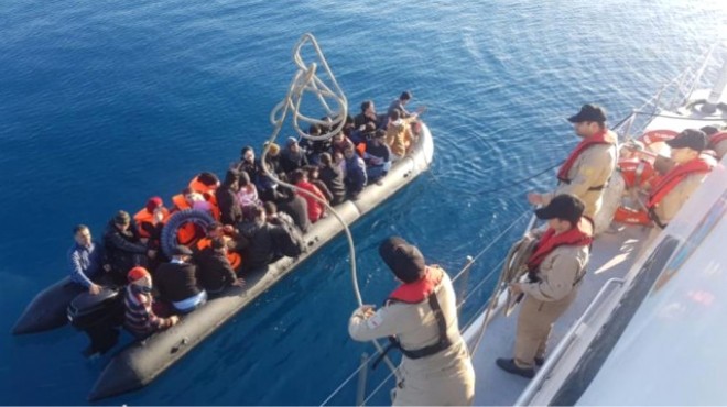 Dikili de kaçak göçmen operasyonu: 46 gözaltı