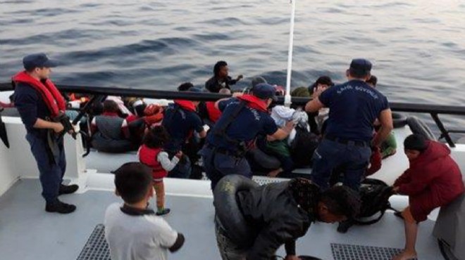 Dikili de kaçak göçmen operasyonu: 52 gözaltı