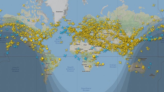 Dünyadaki uçuş trafiğinde dikkat çeken artış!