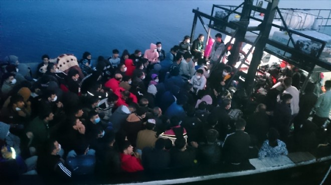 Ege Denizi nde can pazarı: 180 kaçak göçmen yakalandı