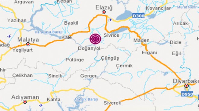 Elazığ da 5,1 lik artçı deprem!