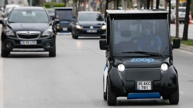 Elektrikli mini araç,  paylaşımlı  olarak İzmir de yollara çıktı