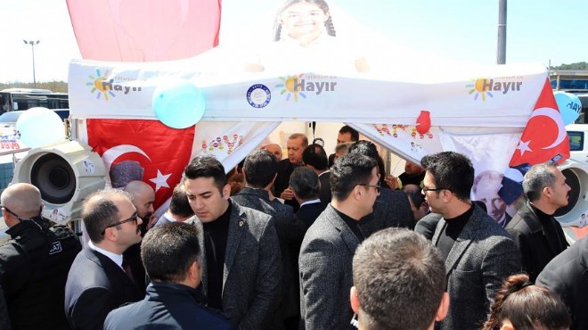Erdoğan dan sürpriz ziyaret:  Hayır  çadırına uğradı...