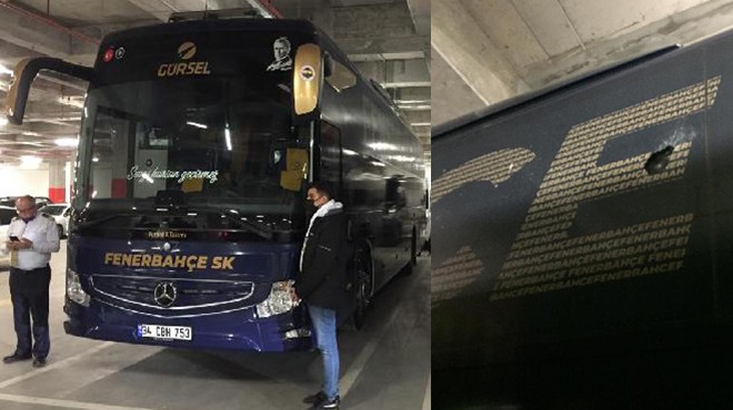 Fenerbahçe otobüsüne İzmir de taşlı saldırı
