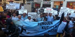 Taksim de gazetecilerin eylemine polis engeli