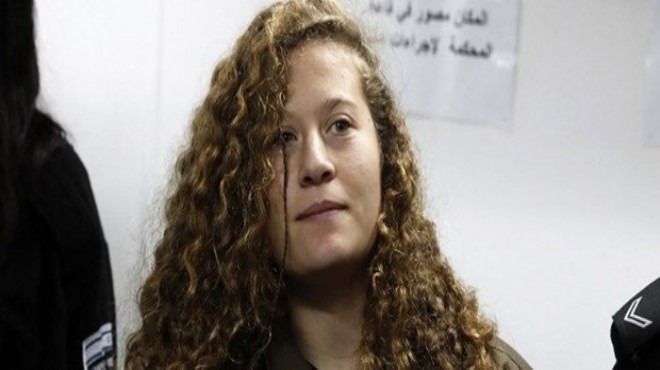 Filistin in  cesur kızı  Tamimi serbest bırakıldı
