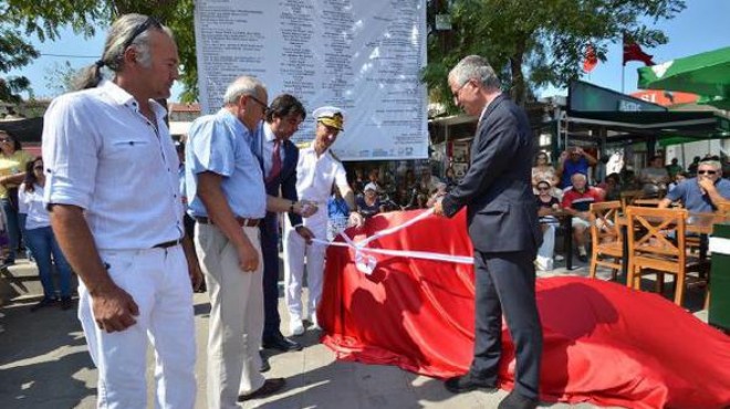 Foça da Karataş Anıt Taşı açıldı