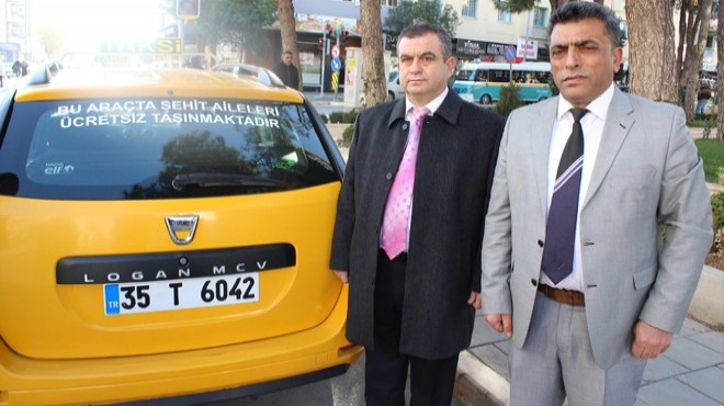 Gaziemirli taksicilerden şehit ailelerine vefa