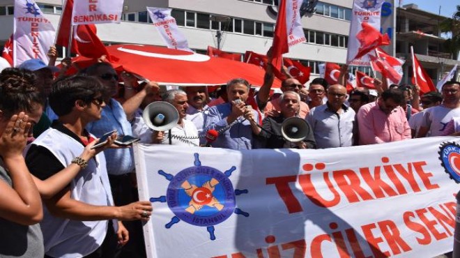 Grevci İZDENİZ işçilerinden eylem: Kocaoğlu na uzlaşma çağrısı!